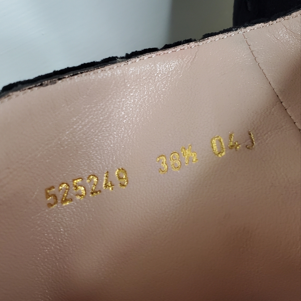 AUTHENTIC GUCCI SUEDE SIGNATURE BOOTS - Picture 11 of 13